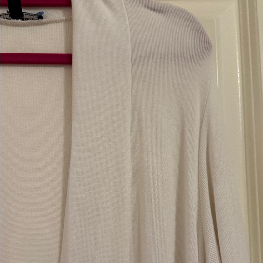 Cable & Gauge White Open-Front Cardigan - Picture 5 of 6